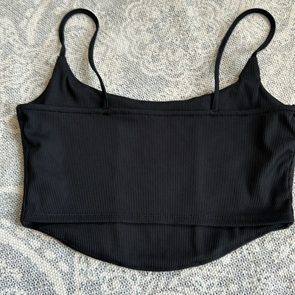 Pacsun PacCares Cabo Ribbed Corset Top. Black. Size Small - Picture 6 of 8
